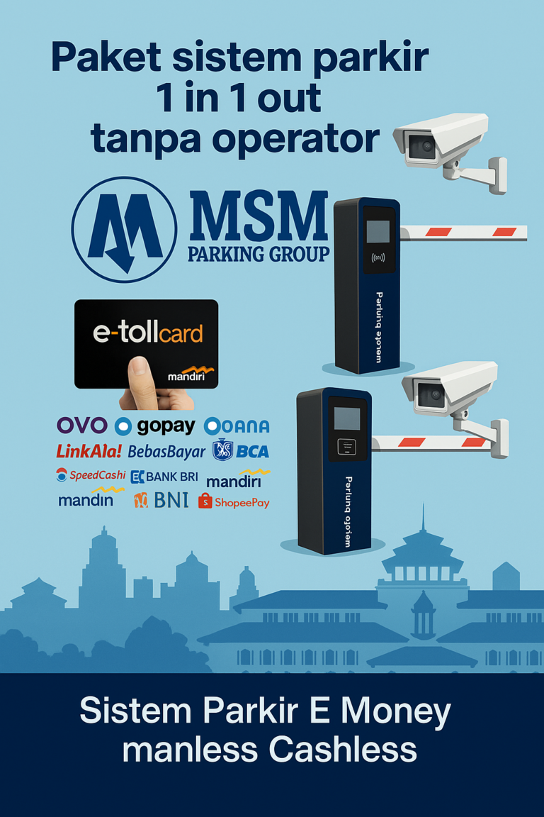 sistem palang parkir otomatis cashless