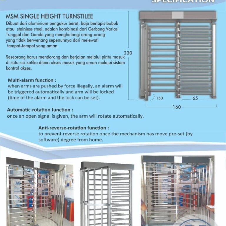 pintu putar otomatis full heigh tripod turnstile lokal