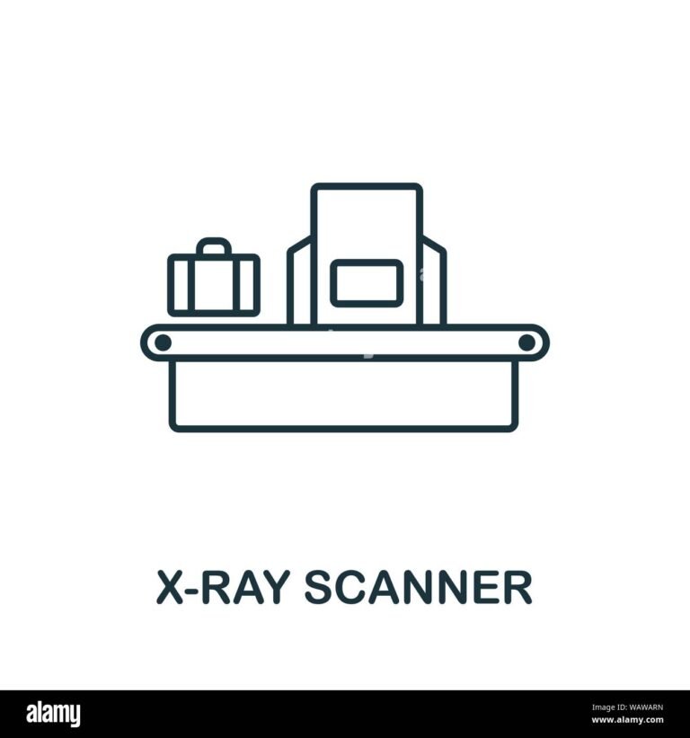x ray scanner thin line icon creative simple design from security icons collection outline x ray scanner icon for web design and mobile apps usage wawarn