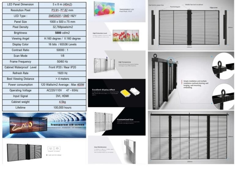 transparan video wall