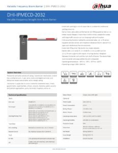 palang parkir canggih dahua dhi ipmecd 2032 dengan teknologi servo motor