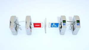 flap barrier tripod turnstile sistem akses tempat wisata tap and go dengan kartu e tol : solusi modern tanpa kasir