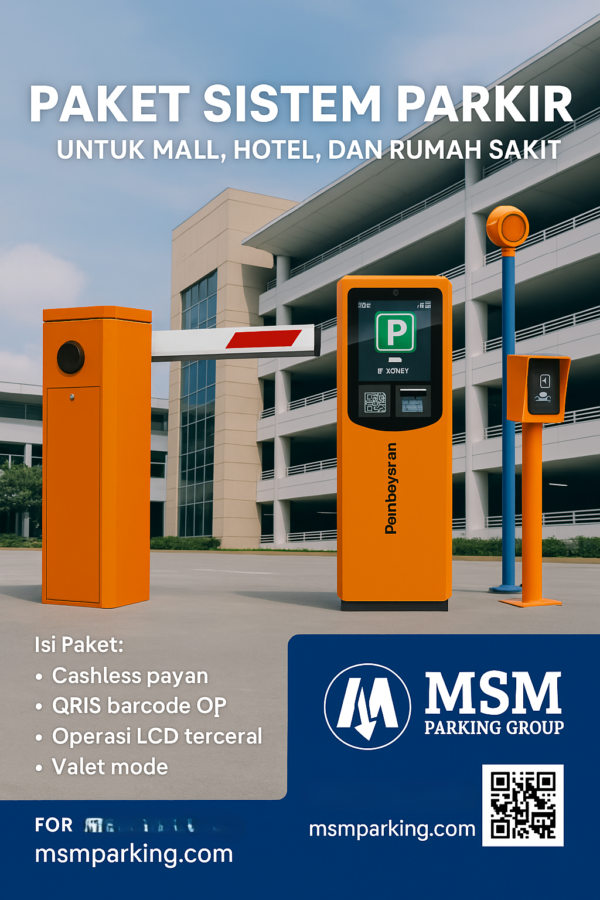 Paket Lengkap Parkir Otomatis 1 Masuk 1 Keluar Berbayar Operator – Solusi Modern untuk Area Komersial dan Publik