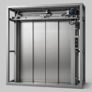 pintu satinless lift barang telescopic