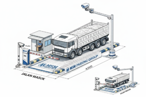 palang parkir akses industri