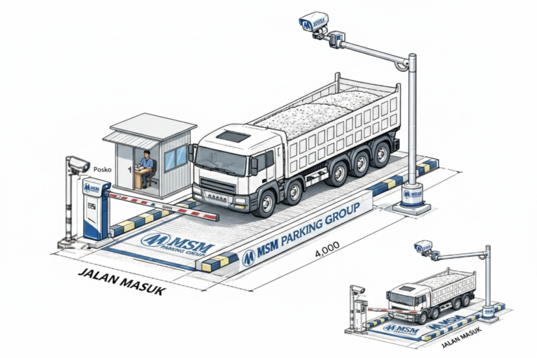 palang parkir akses industri