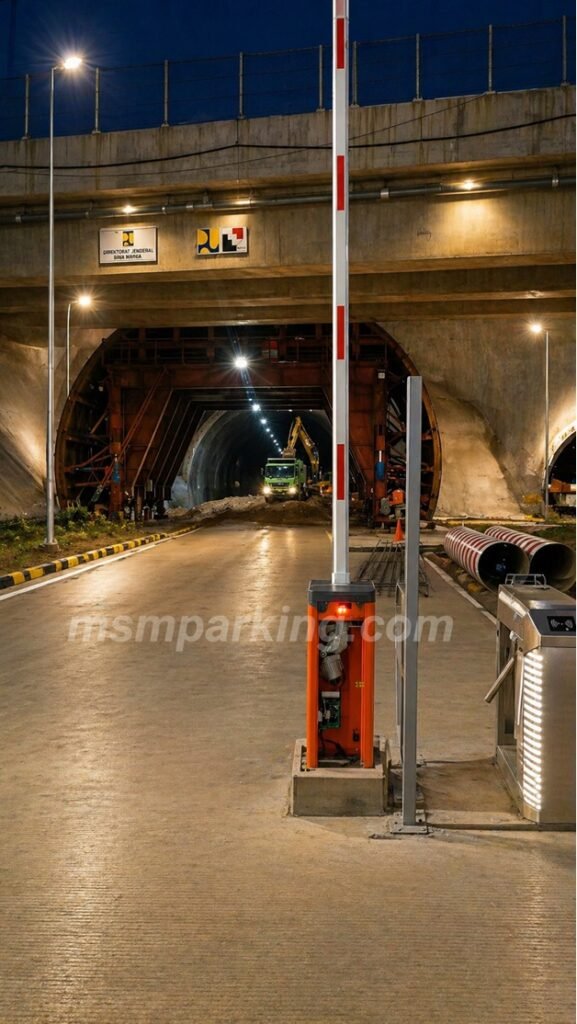 Palang parkir Tambang M Gate