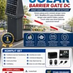 Palang parkir barrier gate solar panel