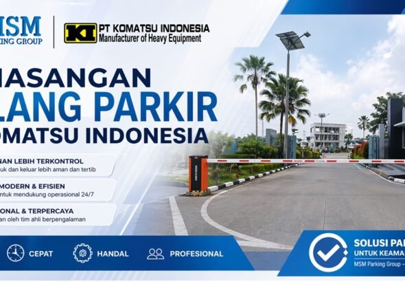 Palang parkir komatsu
