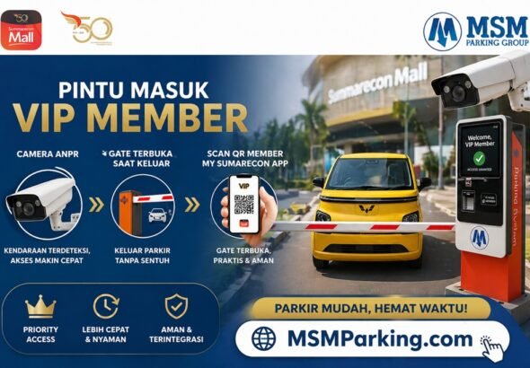 Palang parkir mall Sumarecon VIP