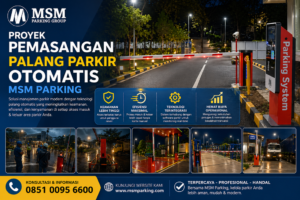 pemasangan palang parkir msm