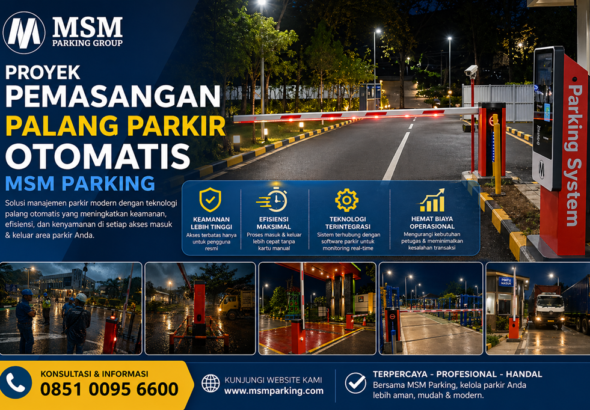 pemasangan palang parkir msm