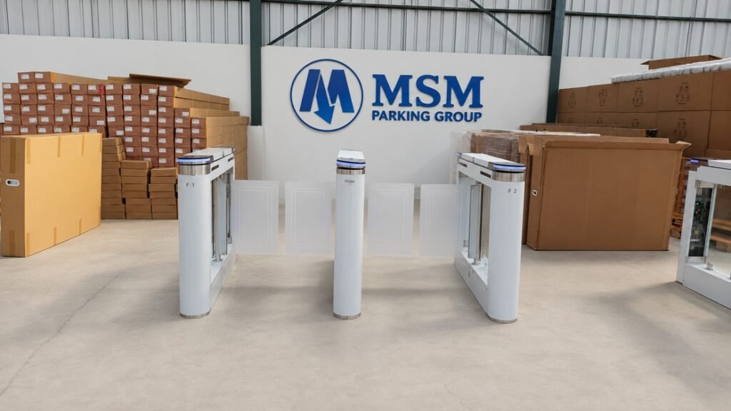 swing barrier gate flap